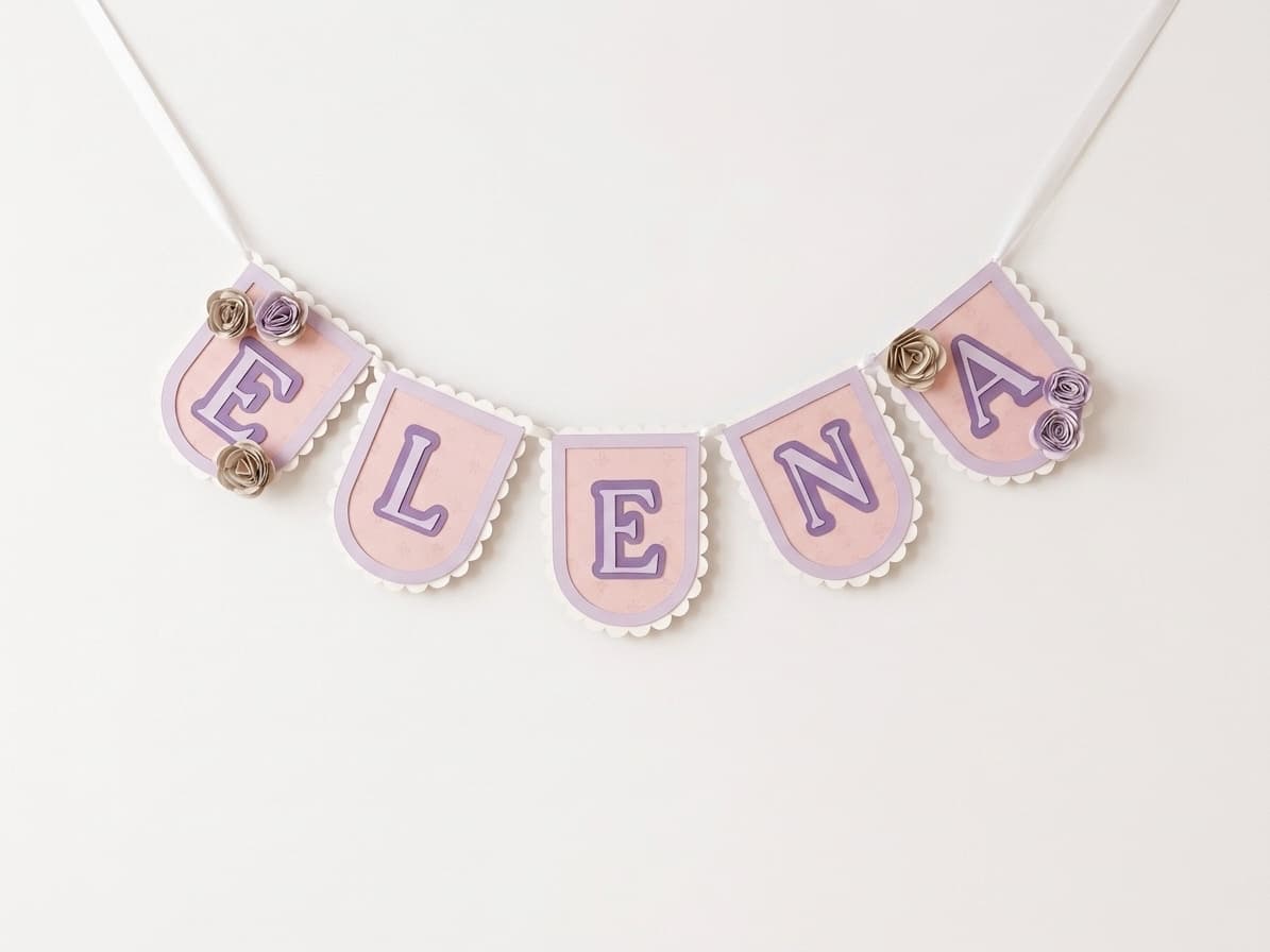 🎀 Guirlande prénom personnalisée en papier