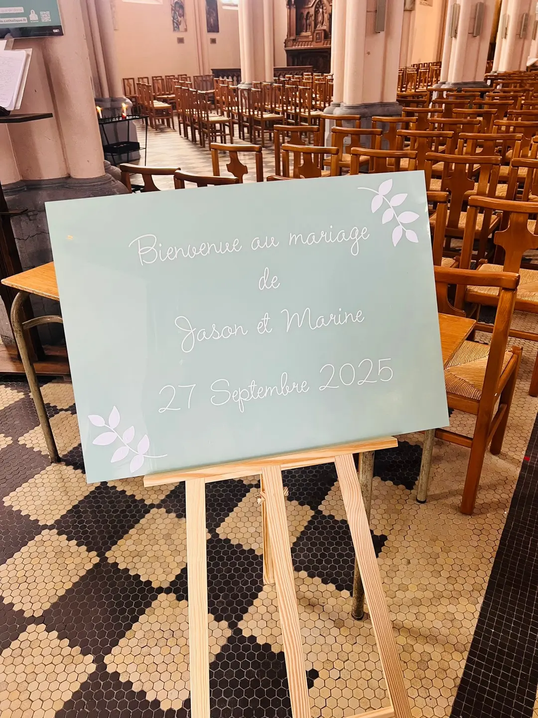 Panneau de bienvenue mariage personnalisé – Création unique pour votre cérémonie